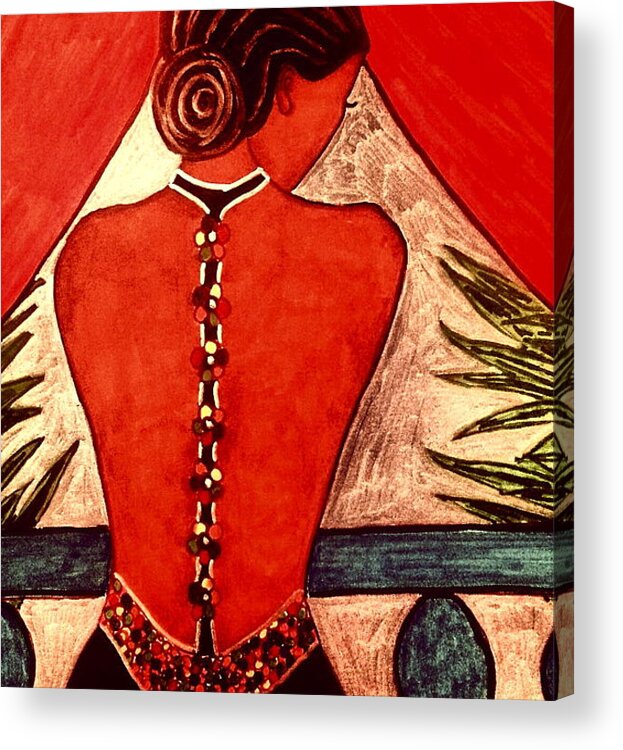 Woman Acrylic Print featuring the drawing Esperanza by Chrissy Pena