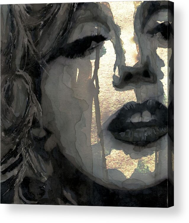 Marilyn Monroe Acrylic Print featuring the painting Golden Goddess by Paul Lovering