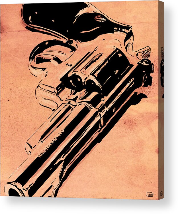 Gun Acrylic Print featuring the drawing Gun number 6 by Giuseppe Cristiano