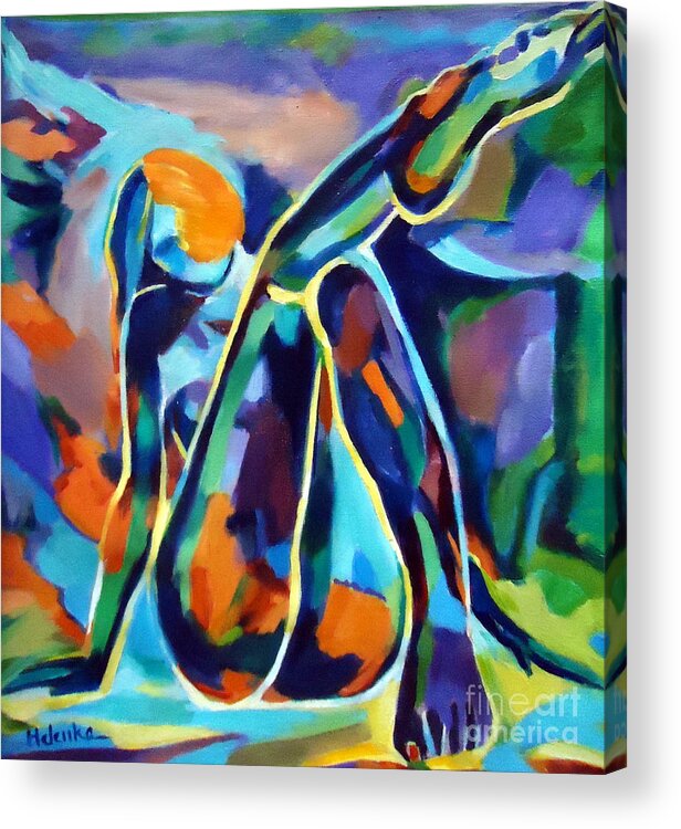 Contemporary Art Acrylic Print featuring the painting Heat wave by Helena Wierzbicki