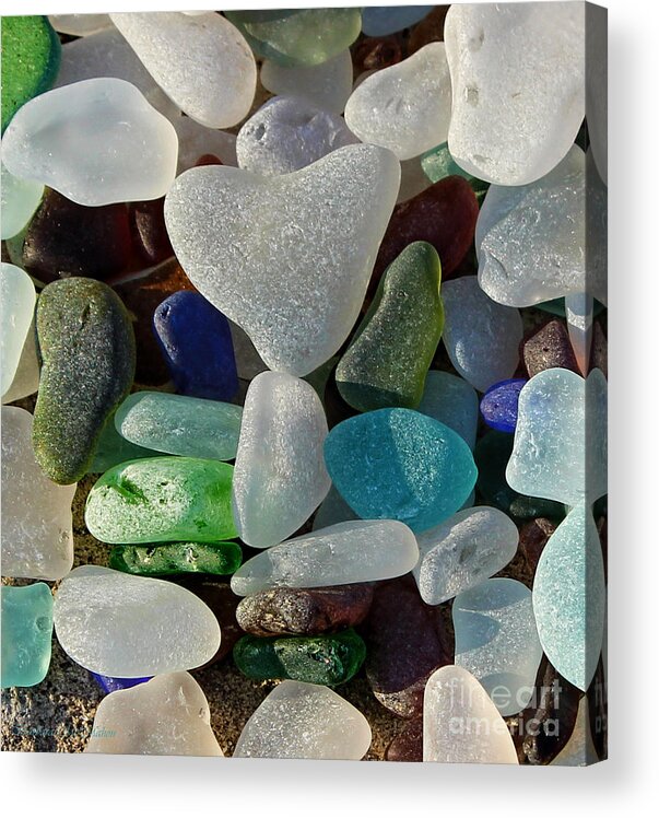 Sea Glass Acrylic Print featuring the photograph Lost Heart Found by Barbara McMahon