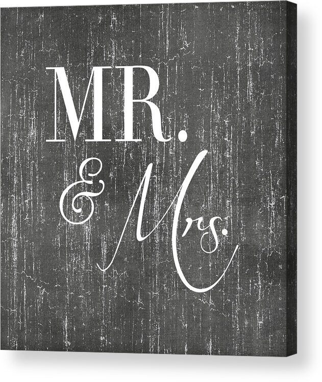 Mr. Acrylic Print featuring the digital art Mr. and Mrs. by Jaime Friedman