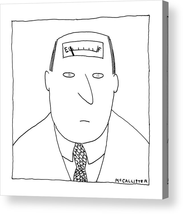 Incompetents Acrylic Print featuring the drawing New Yorker February 12th, 1990 by Richard McCallister