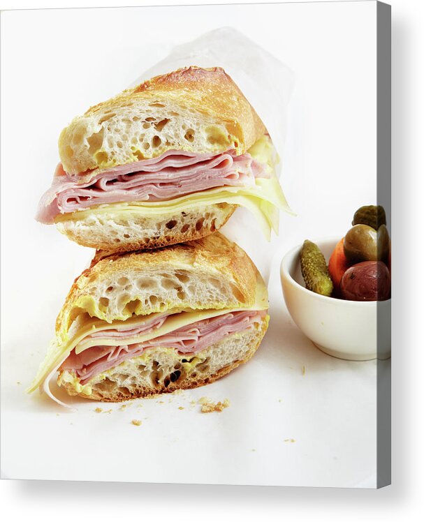 San Francisco Acrylic Print featuring the photograph Parisian Ham And Cheese Sandwich by Maren Caruso