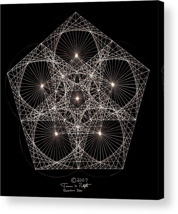 Star Acrylic Print featuring the drawing Quantum Star II by Jason Padgett