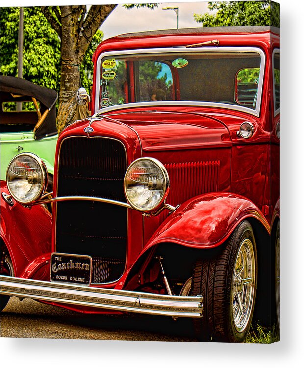  Acrylic Print featuring the photograph Red Ford Coupe by Ron Roberts
