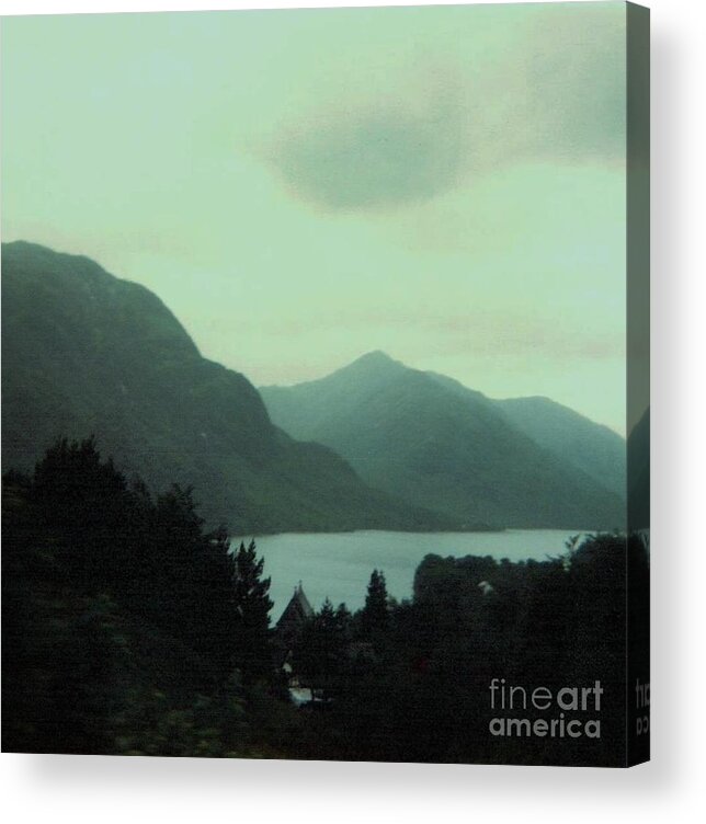 Scotland Acrylic Print featuring the photograph Scottish mountains over Loch Lomond by Susan Williams