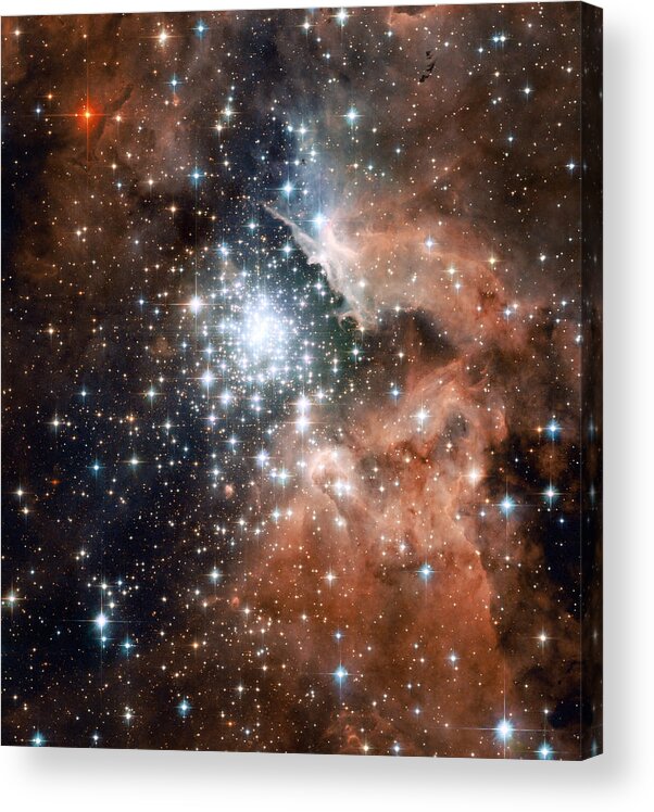 Jpl Acrylic Print featuring the photograph Star Cluster and Nebula by Sebastian Musial