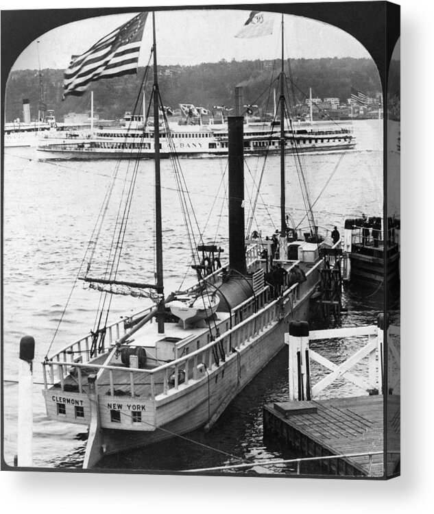 1909 Acrylic Print featuring the painting Steamboats, C1909 by Granger