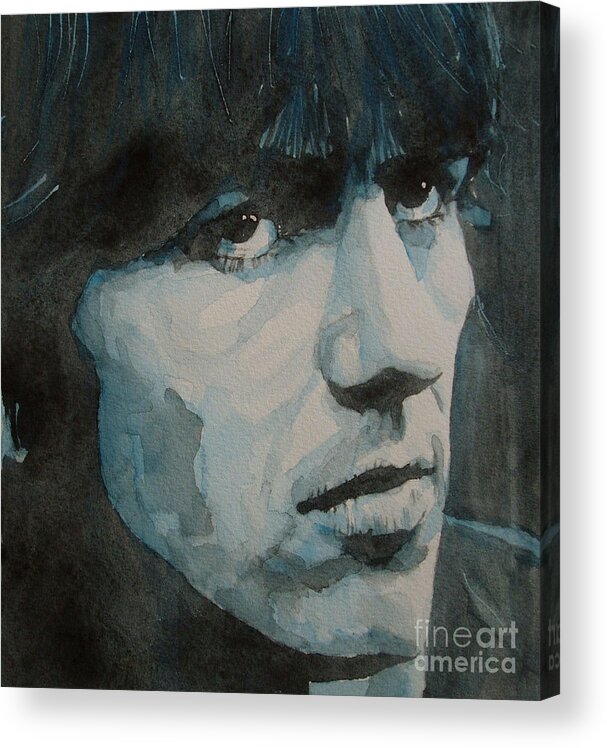 The Beatles Acrylic Print featuring the painting The quiet one by Paul Lovering