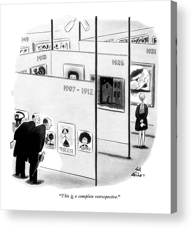81271 Efi Ed Fisher Acrylic Print featuring the drawing A Complete Retrospective by Ed Fisher