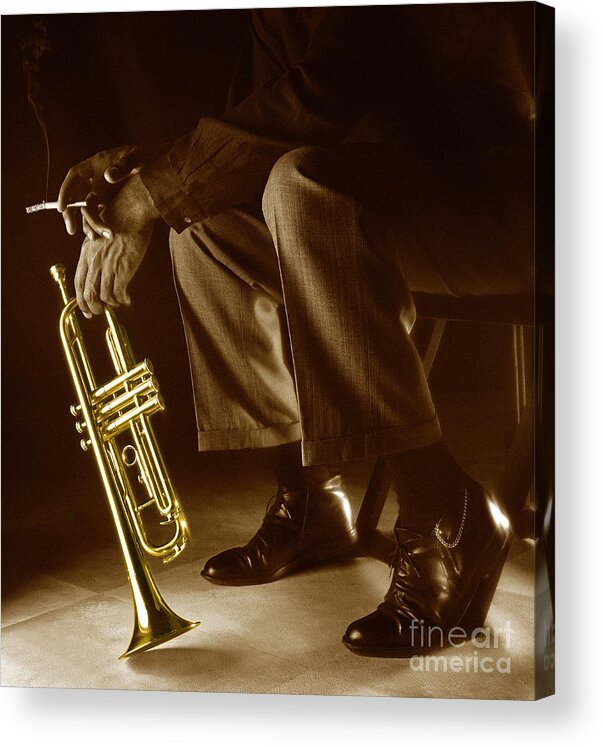 Trumpet Acrylic Print featuring the photograph Trumpet 2 by Tony Cordoza