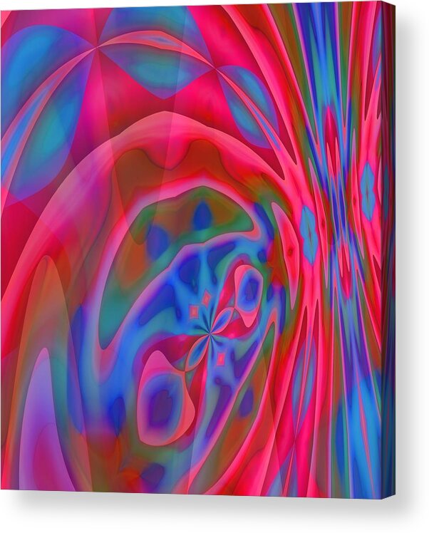 Red Acrylic Print featuring the digital art Voracious by John Holfinger
