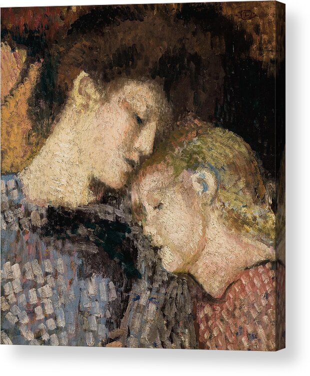 Madame Georges Lemmen And Lise Acrylic Print featuring the painting Woman and Child by Georges Lemmen