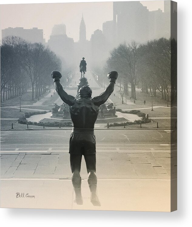 Rocky Acrylic Print featuring the photograph Yo Adrian by Bill Cannon