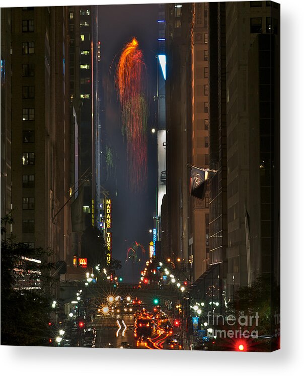 Macy's Acrylic Print featuring the photograph Macy's Fireworks 2011 #2 by Tom Callan