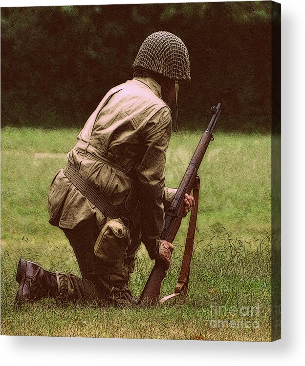 Soldier Acrylic Print featuring the photograph For Freedom by Lydia Holly