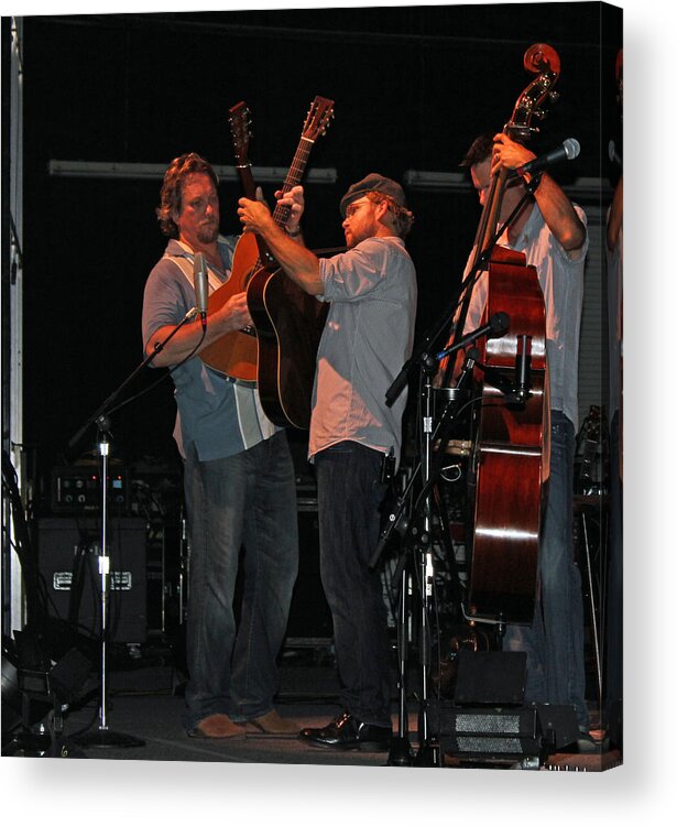 Alison Krauss And Union Station Acrylic Print featuring the photograph Jerry Douglas Ron Block Barry Bales by Wild Expressions Photography