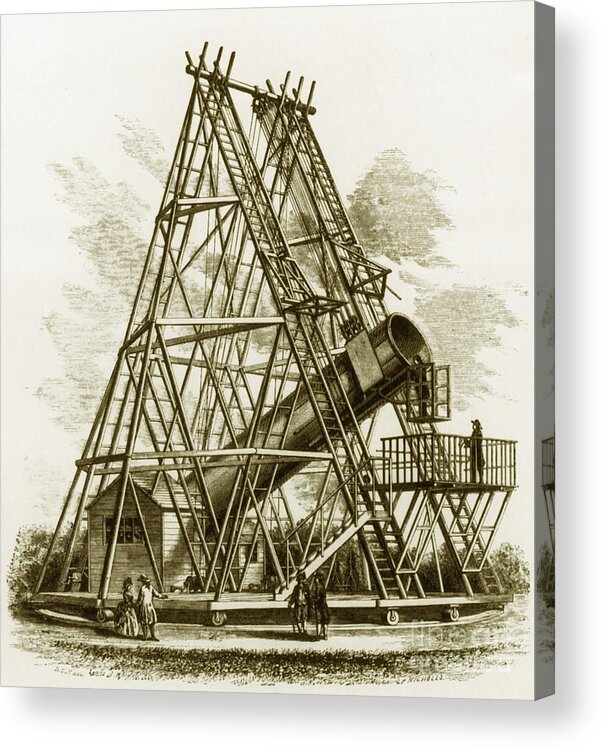 Science Acrylic Print featuring the photograph Reflecting Telescope, 1789 by Science Source