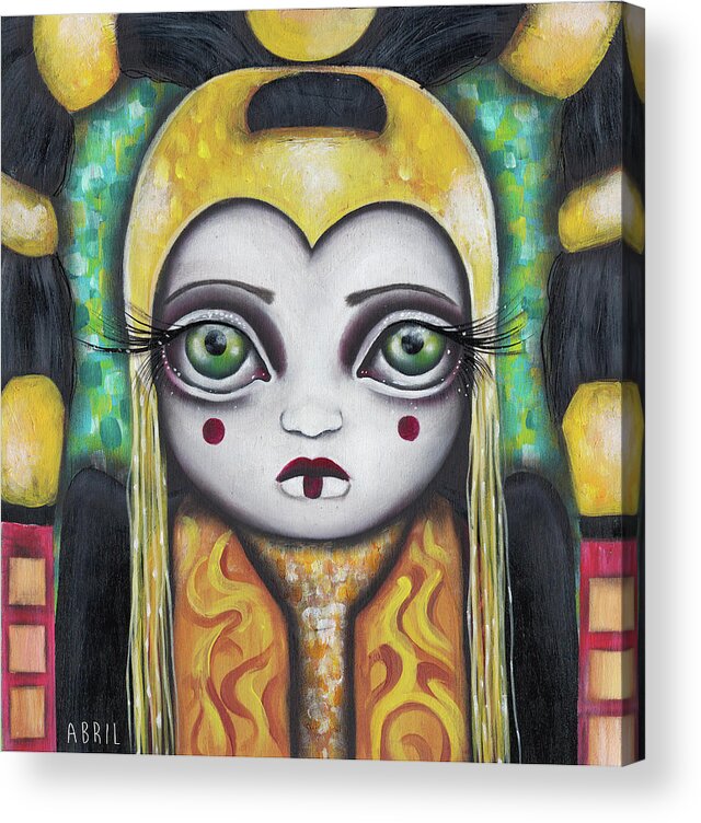 Queen Acrylic Print featuring the painting The Queen by Abril Andrade