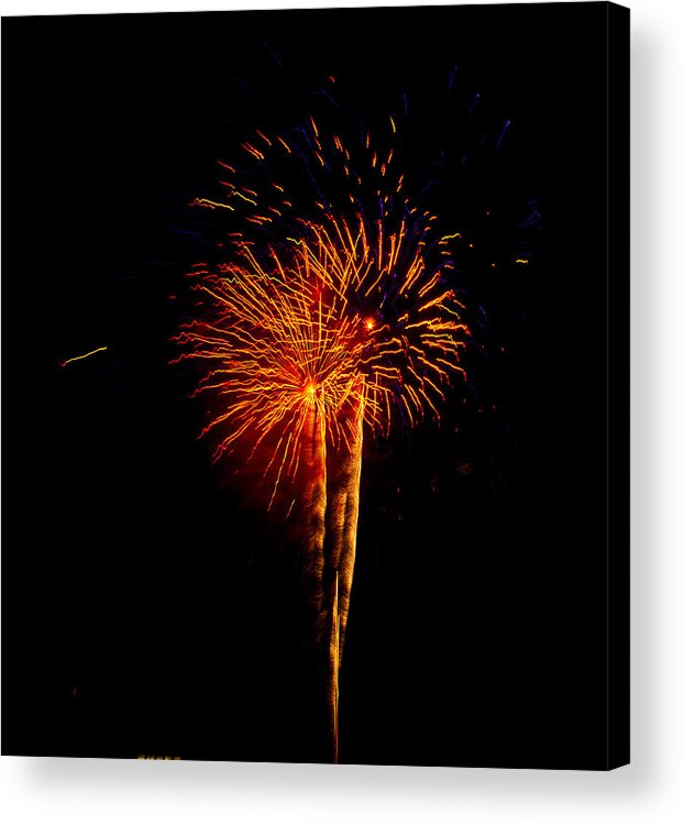 Fireworks Acrylic Print featuring the photograph 4th of July by Bill Barber