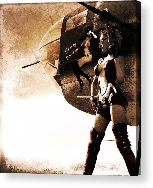 Steampunk Acrylic Print featuring the digital art Apocalypse War 1 by Robert Hazelton