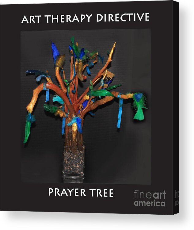 Art Therapy Acrylic Print featuring the painting Art Therapy Directive Prayer Tree by Anne Cameron Cutri