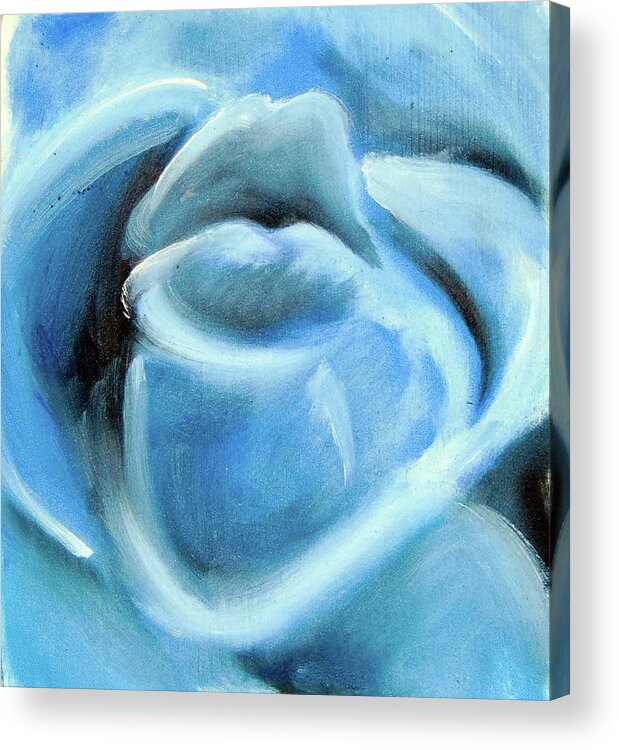  Acrylic Print featuring the painting Blue Rose by Loretta Nash