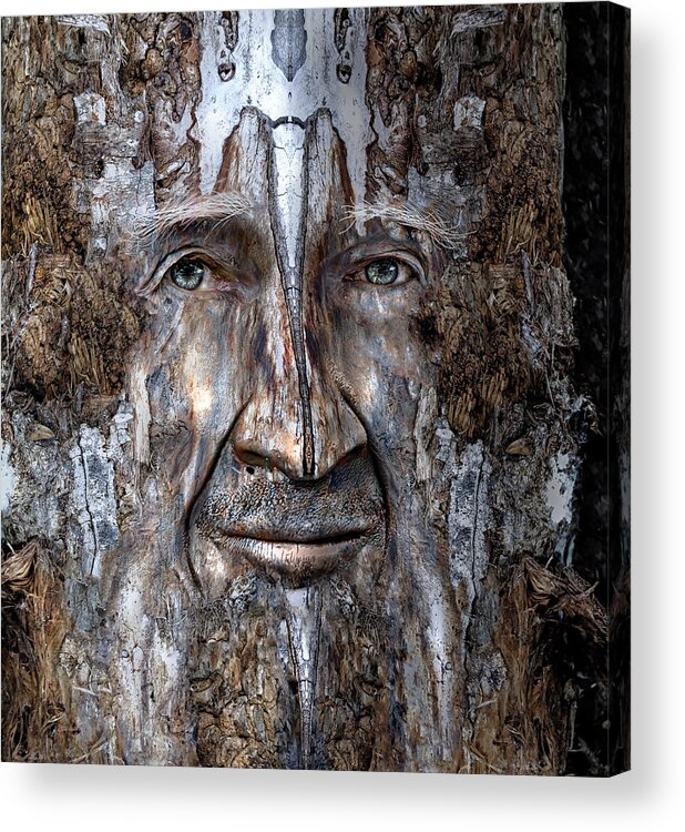 Wood Acrylic Print featuring the digital art Bobby Smallbriar by Rick Mosher