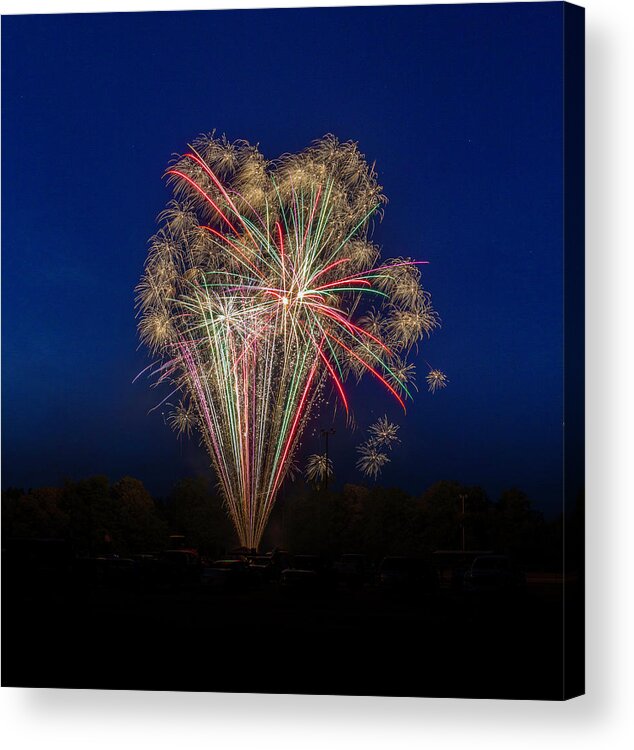 Fireworks Acrylic Print featuring the photograph Bombs Bursting In Air II by Harry B Brown