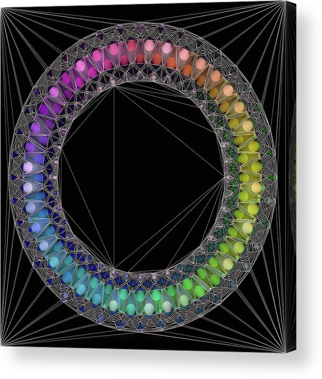 Circular Rainbow Acrylic Print featuring the digital art Circle of Concinnity by Susan Maxwell Schmidt