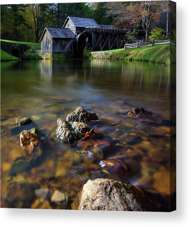 Mabry Acrylic Print featuring the photograph Ducks view of Mabry Mill by Steve Hurt