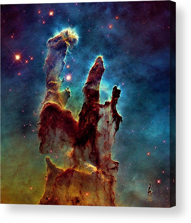 Eagle Nebula Acrylic Print featuring the photograph Eagle Nebula Pillars of Creation by Weston Westmoreland