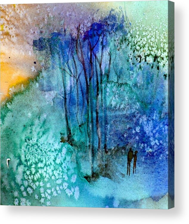 Forest Acrylic Print featuring the painting Enchantment by Anne Duke