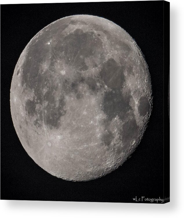 Moon Acrylic Print featuring the photograph Full Moon by Wendy Carrington