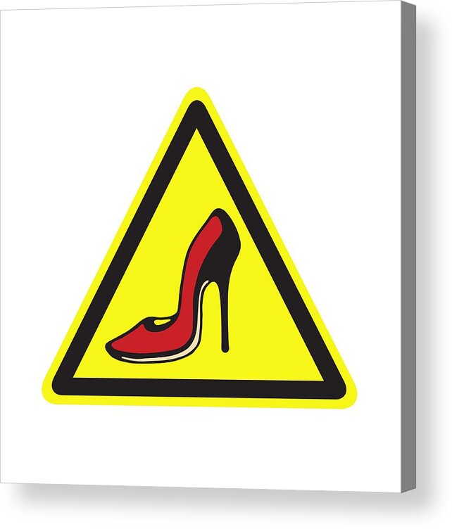 Heels Acrylic Print featuring the digital art Heels Hazard by Stan Magnan