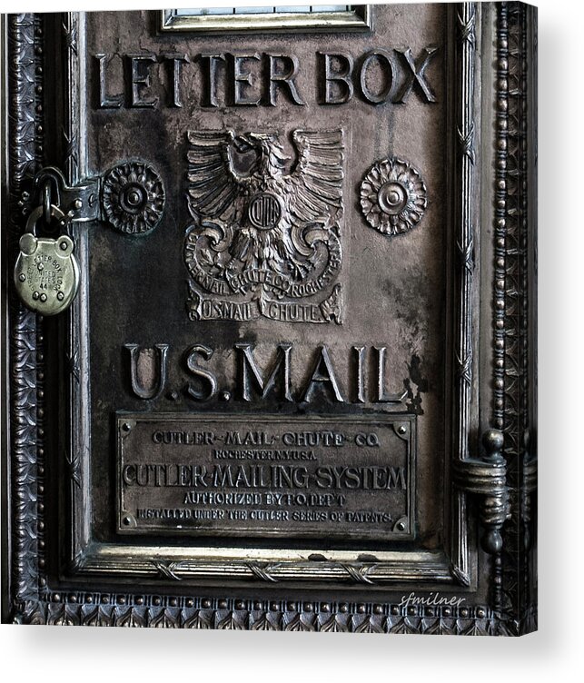 Mail Acrylic Print featuring the photograph Letter Box Drop by Steven Milner