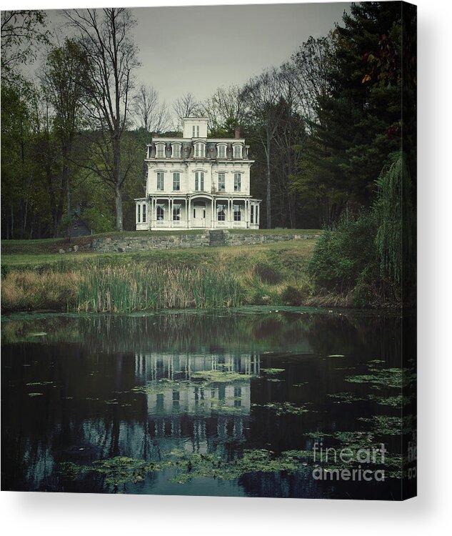 Mansion Acrylic Print featuring the photograph Mansion Reflected at Waterloo by Debra Fedchin