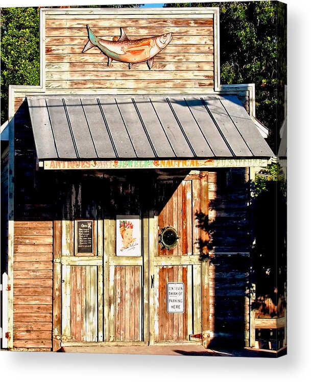 Shack Acrylic Print featuring the photograph Mermaid Shack in Key West by Amy McDaniel
