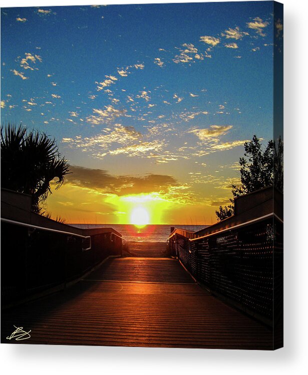 Sunset Acrylic Print featuring the photograph MIddle Path by Bradley Dever