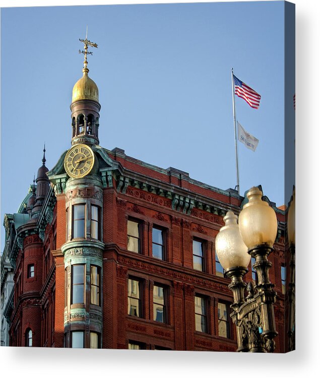 Historic Acrylic Print featuring the photograph National Savings and Trust Company by Greg and Chrystal Mimbs