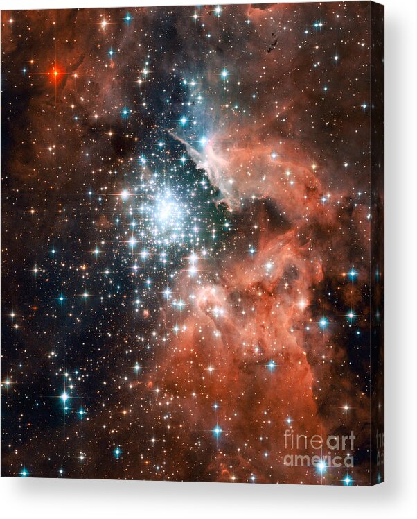 Ngc 3603 Acrylic Print featuring the photograph Ngc 3603, Giant Nebula by Nasa