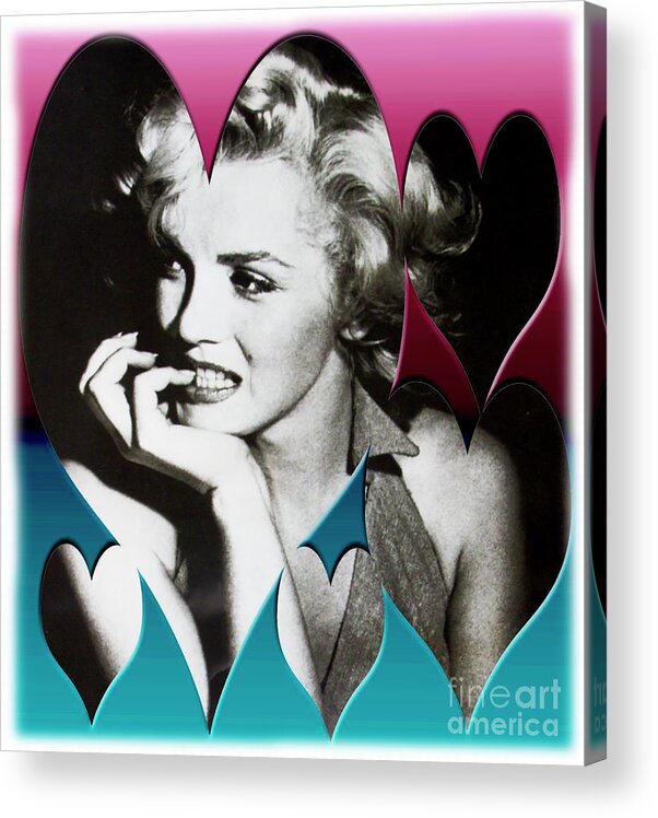 Marilyn Acrylic Print featuring the photograph Norma Jeane Mortenson, aka Marilyn VI by Al Bourassa