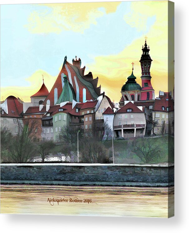  Acrylic Print featuring the photograph Old Town in Warsaw # 16 1/4 by Aleksander Rotner