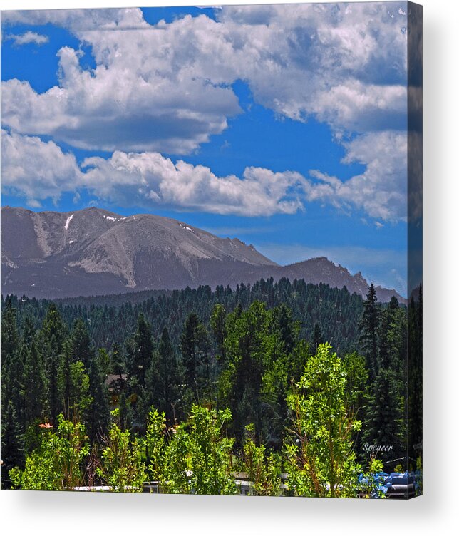 Mountain Acrylic Print featuring the photograph Pikes Panoramic Right Segment by T Guy Spencer