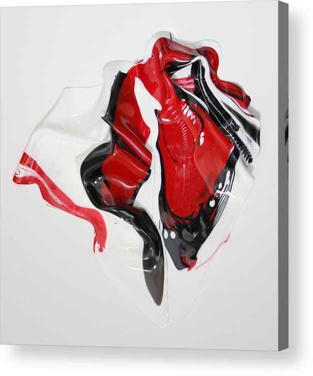 Red Acrylic Print featuring the painting Red Singularity 3 by Madeleine Arnett