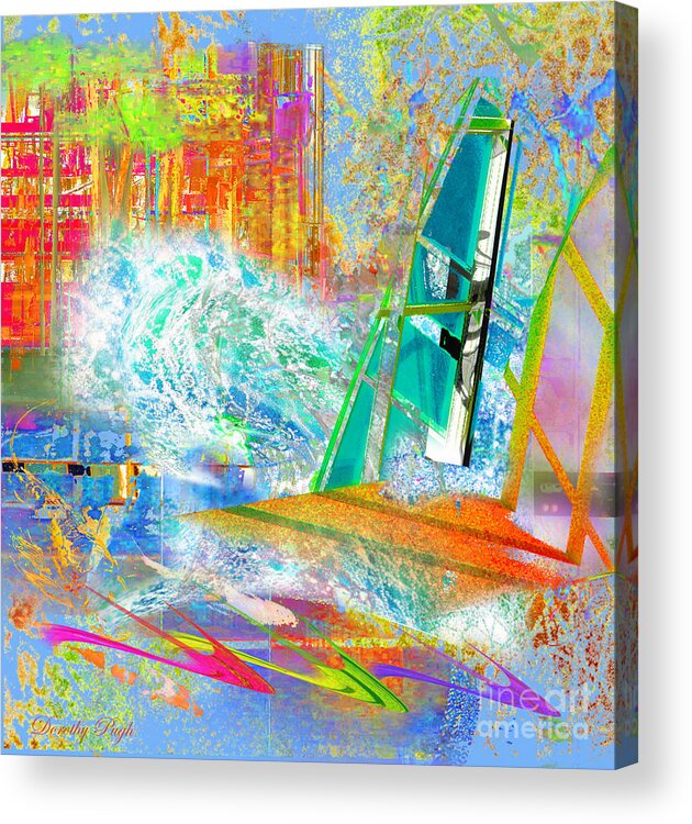 Sailing Acrylic Print featuring the digital art Sailor's Delight by Dorothy Pugh