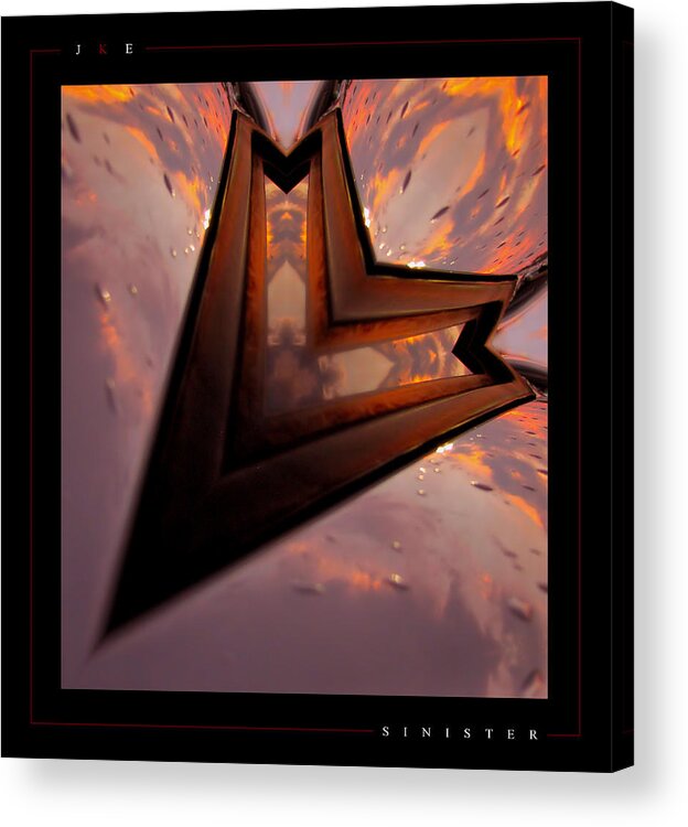 Abstract Acrylic Print featuring the photograph Sinister by Jonathan Ellis Keys