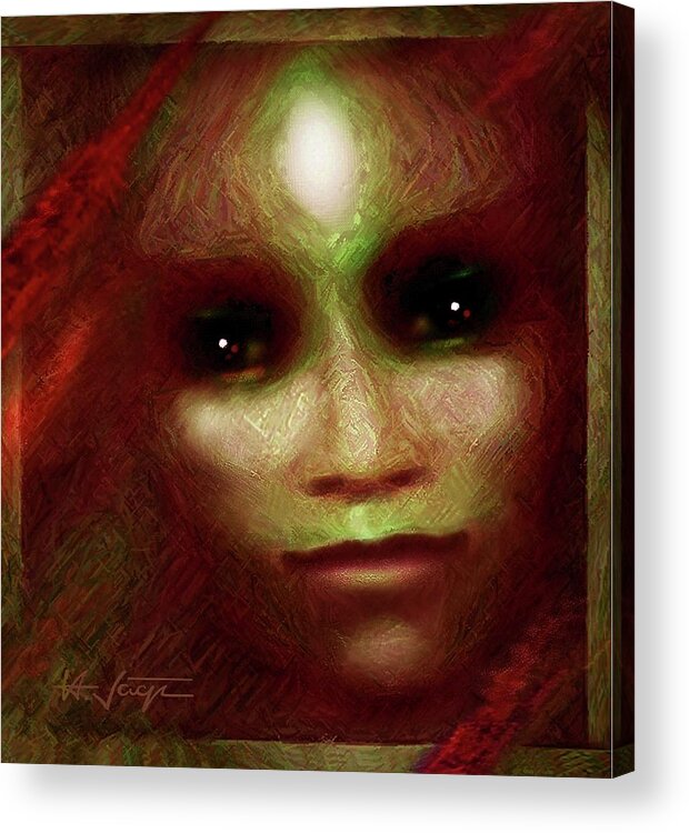 Gaia Acrylic Print featuring the painting Gaia #4 by Hartmut Jager