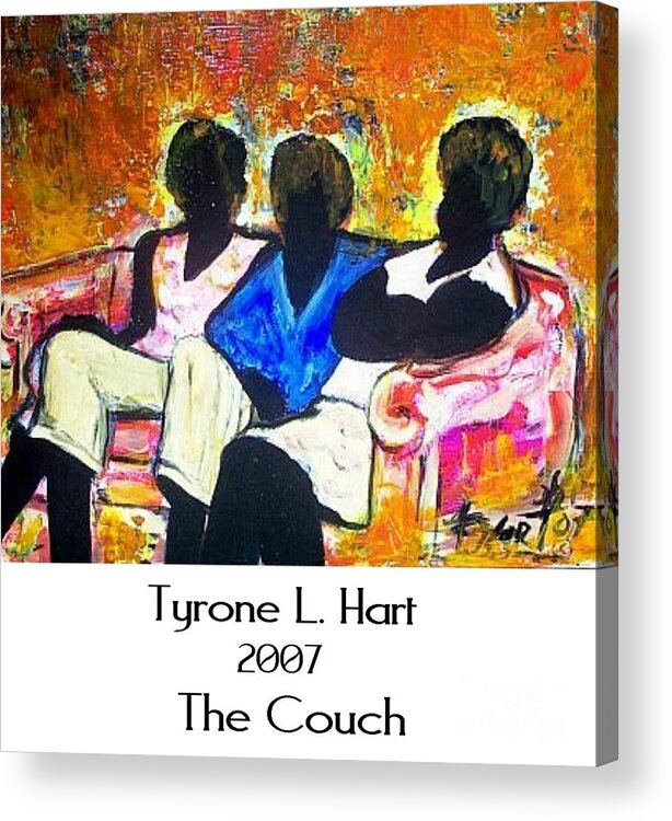 Family Members Acrylic Print featuring the painting The Couch by Tyrone Hart